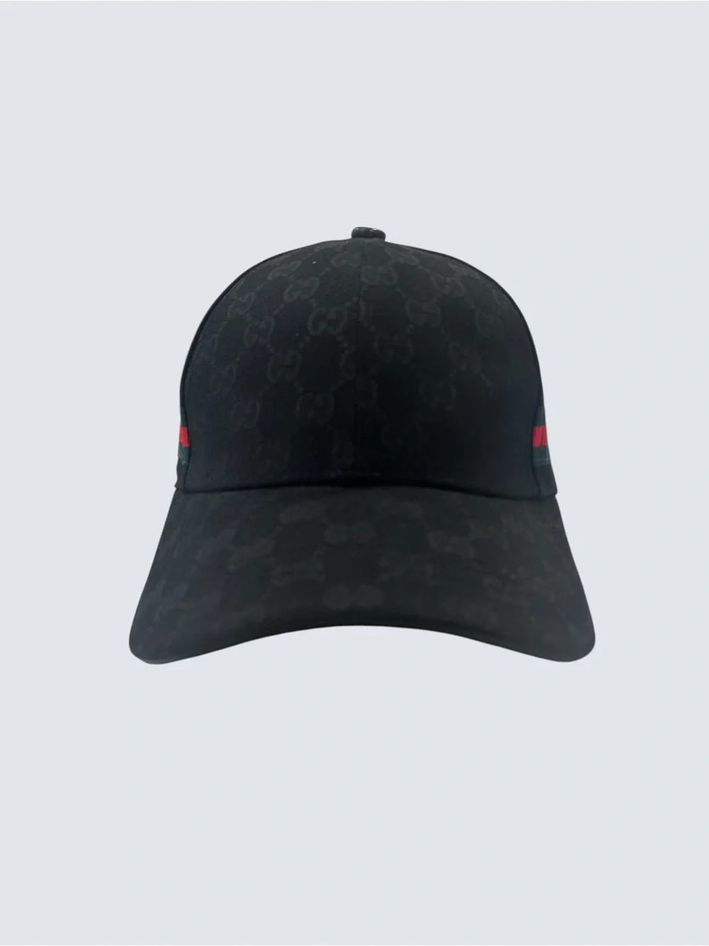 Gucci Black Monogram Baseball Hat